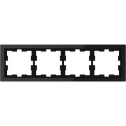 MTN4040-6503 Рамка D-Life Черный оникс 4-постовая Merten