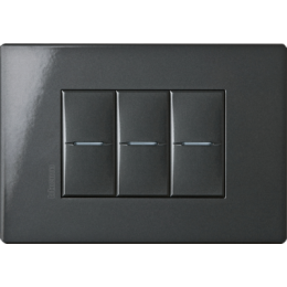 HW4803HS Рамка Axolute Air Антрацит 3-модульная Bticino