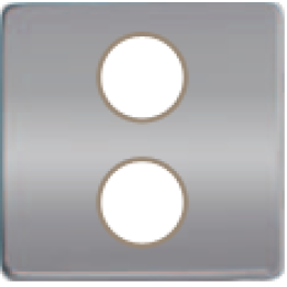 FD04316CB-A TV/SAT Монтажная плата для механизмов с двумя коннекторами бежевый, цвет Bright Chrome FEDE