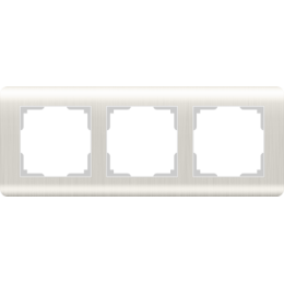 WL12-Frame-03 Рамка на 3 поста  (перламутровый) Stream Werkel a040877