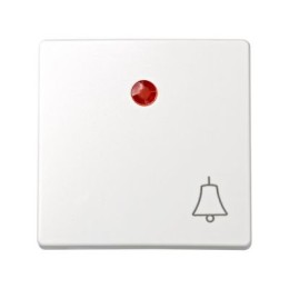 73015-60 Клавиша для выключателя одноклавишного с подсветкой кнопочного с пиктограммой "звонок", Simon 73 Loft, бе