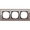 0213122 Рамка Esprit Дымчатое стекло 3-постовая Gira