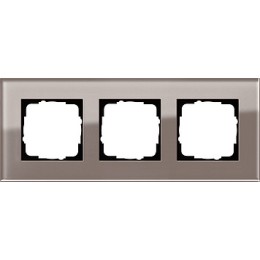 0213122 Рамка Esprit Дымчатое стекло 3-постовая Gira