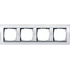 0214726 Рамка Event Clear Белый / Алюминий 4-постовая Gira