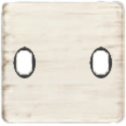 FD04321BD-M Латунная накладка под 2 тумблера , цвет White Decape+black FEDE