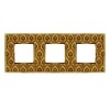 FD01443DGOB Рамка Belle Epoque Tapestry Decorgold / Bright gold 3-постовая гор/верт. Fede
