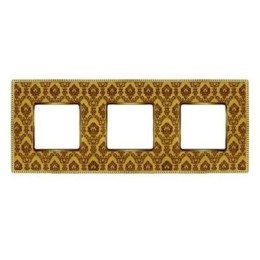 FD01443DGOB Рамка Belle Epoque Tapestry Decorgold / Bright gold 3-постовая гор/верт. Fede