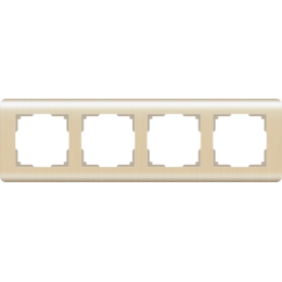 WL12-Frame-04 Рамка на 4 поста  (шампань) Stream Werkel a034614