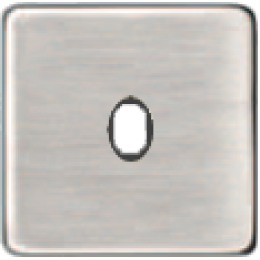 FD04320AS-M Латунная накладка под 1 тумблер , цвет Antic Silver+black FEDE