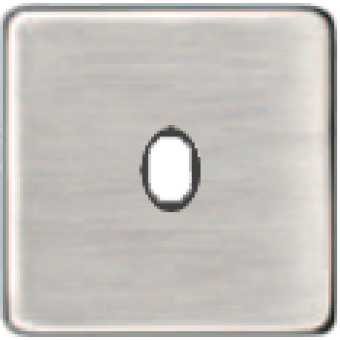 FD04320AS-M Латунная накладка под 1 тумблер , цвет Antic Silver+black FEDE