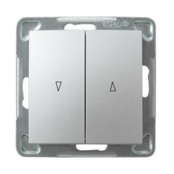 Ospel Impresja Серебро Выключатель жалюзийный с механической блокировкой LP-7YB/m/18