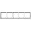 EPD485AL Рамка ECO Profi Deco Алюминий 5-постовая гор/верт. Jung