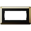1002632 Рамка Classix Латунь / Черный 2-постовая Gira