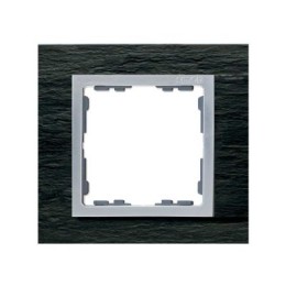 82917-63 Рамка декоративная, 1 пост, Simon 82 Nature, Камень, сланец-алюминий