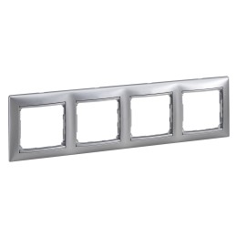 770154 Рамка Valena Алюминий 4-постовая Legrand