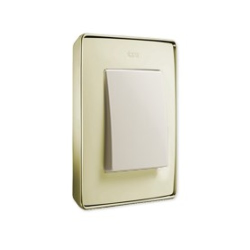 8201610-248 Рамка декоративная, 1 пост, Select, Simon 82 Detail, слоновая кость-шампань