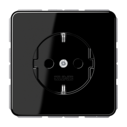 CD121SW CD 500/CD plus Черный Розетка с/з для установки под откидную крышку, размер 50х50, винт зажим Jung