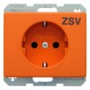 47150077 Штепсельная розетка SCHUKO с надписью цвет: оранжевый, с блеском Arsys Berker