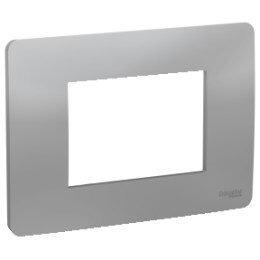 NU210330 Рамка Unica Modular Алюминий 3-модульная-постовая Schneider Electric