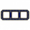 FD01363AZEN Рамка Smalto Italiano Firenze Blue sapphire 3-постовая Fede