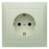 47428982 Штепсельная розетка SCHUKO с крышкой цвет: белый, с блеском S.1 Berker