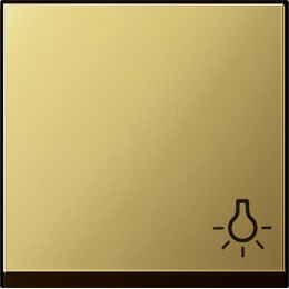 0285604 Клавиша с символом "свет" Латунь Gira