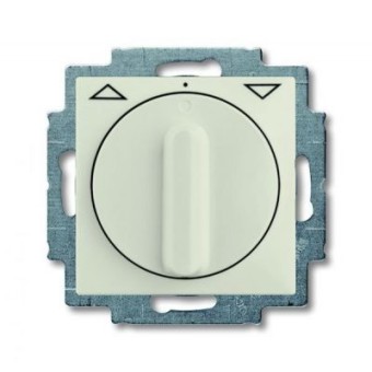 1101-0-0930 (2713 UCDR-96-5), Механизм выключателя жалюзи повортоный, с накладкой, с ручкой, с фиксацией, 1P+N+E, серия Basic 55, цвет chalet-white, ABB