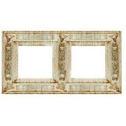FD01412BD Рамка Provence White Decape 2-постовая Fede