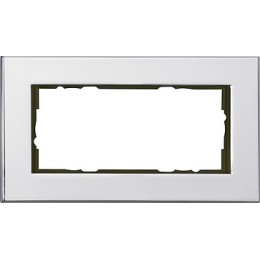 100210 Рамка без перегородки Esprit Хром 2-постовая Gira
