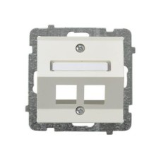 Ospel Sonata Бежевый Накладка компьютерной розетки наклонной 2-й, без рамки GPK-2RS/p/27 Ospel Sonata Бежевый Накладка компьютерной розетки наклонной 2-й, без рамки GPK-2RS/p/27