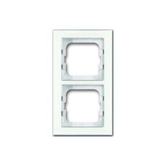 1722-280 Рамка Axcent Белое стекло 2-постовая ABB