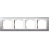 0214326 Рамка Event Алюминий / Белый 4-постовая Gira