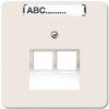 569-2NAUA CD 500/CD plus Бежевый Накладка 2-ой наклонной ТЛФ/комп розетки с полем для надписи Jung