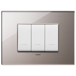 22653.76 Рамка Eikon EXE Бронза блестящая 3-модульная Vimar