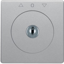 10826084 Центральная панель с замком к жалюзийному замочному выключателю, Q.1/Q.3, цвет: алюминиевый, с эффектом бархата Berker