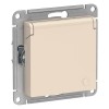ATN000246 Atlasdesign Розетка с заземл. со шторк. с крышкой, 16А, IP20, механизм, Бежевый Schneider Electric