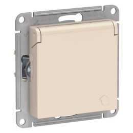 ATN000246 Atlasdesign Розетка с заземл. со шторк. с крышкой, 16А, IP20, механизм, Бежевый Schneider Electric