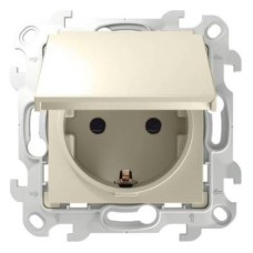 2450448-031 Розетка 2К+З Schuko IP44, сл кость Simon 24 2450448-031 Розетка 2К+З Schuko IP44, сл кость Simon 24