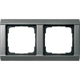 021220 Рамка E22 Сталь Edelstahl 2-постовая Gira