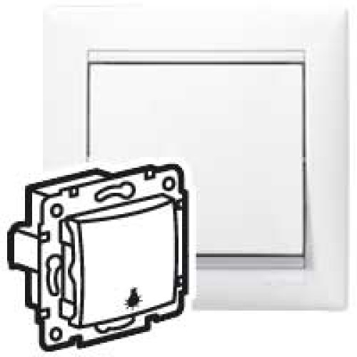 774412 Valena Выключатель кнопочный 1-клавишный с символом "лампа" Legrand