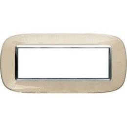 HB4806DA Рамка Axolute Овал Бежевая карамель 6 модулей Bticino