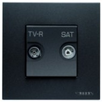 N2251.7 AN Розетка TV-R-SAT оконечная с накладкой, серия Zenit, цвет антрацит, ABB