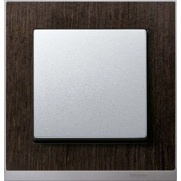 MTN4010-3671 Рамка M-Pure Decor Венге / Алюминий 1-постовая Merten