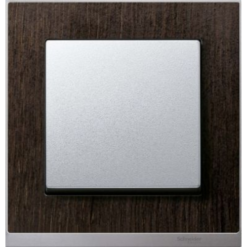 MTN4010-3671 Рамка M-Pure Decor Венге / Алюминий 1-постовая Merten