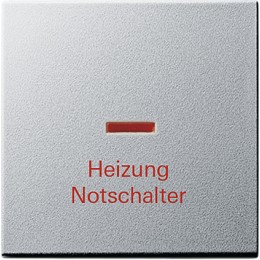 067826 Клавиша "Аварийный выключатель отопления" Алюминий Gira