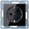 A1520KISW А серия Розетка с заземлением с защитой от детей Jung 16А/250В Чёрная