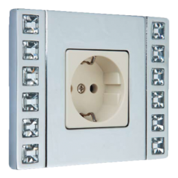 FD01271CB Рамка Crystal De Luxe Хром 1-постовая Fede