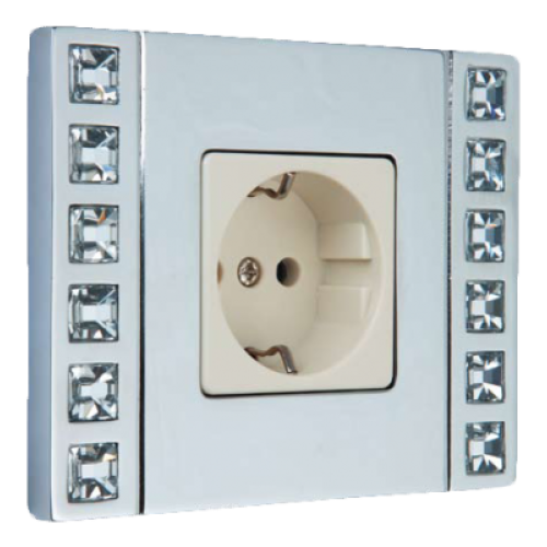 FD01271CB Рамка Crystal De Luxe Хром 1-постовая Fede