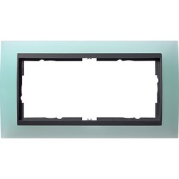 100285 Рамка без перегородки Event Салатовый / Черный 2-постовая Gira