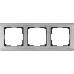 WL02-Frame-03 Рамка на 3 поста (глянцевый никель) Metallic Werkel a028861